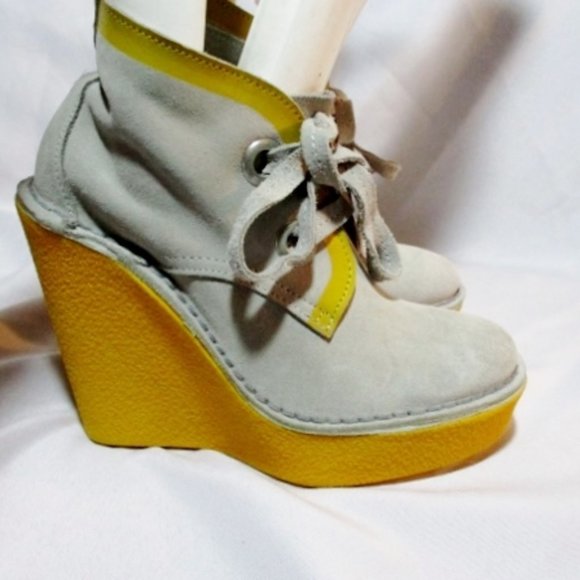 PIERRE HARDY PLATFORM Suede WEDGE Heel BOOTIE Shoe - Picture 3 of 8